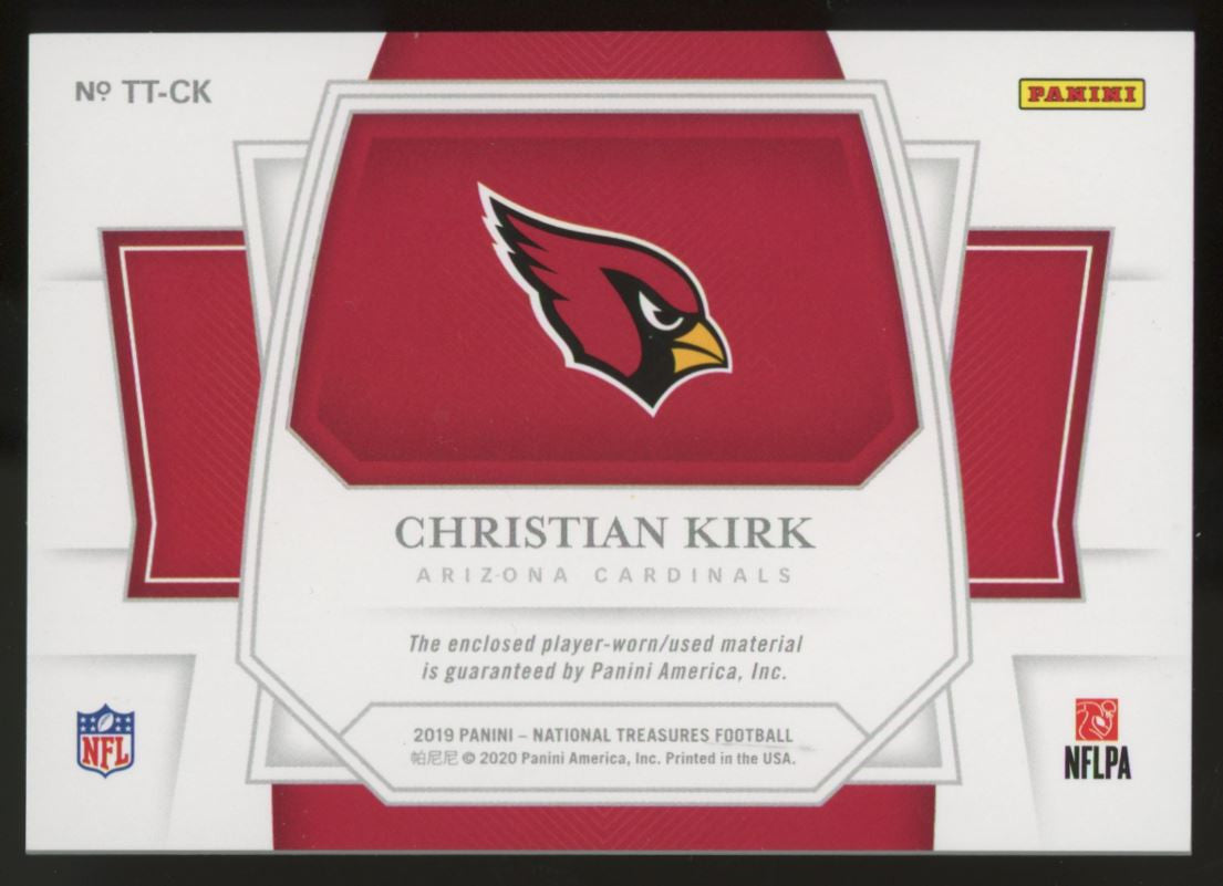 2019 National Treasures Christian Kirk Tremendous Patch /25 #TT-CK