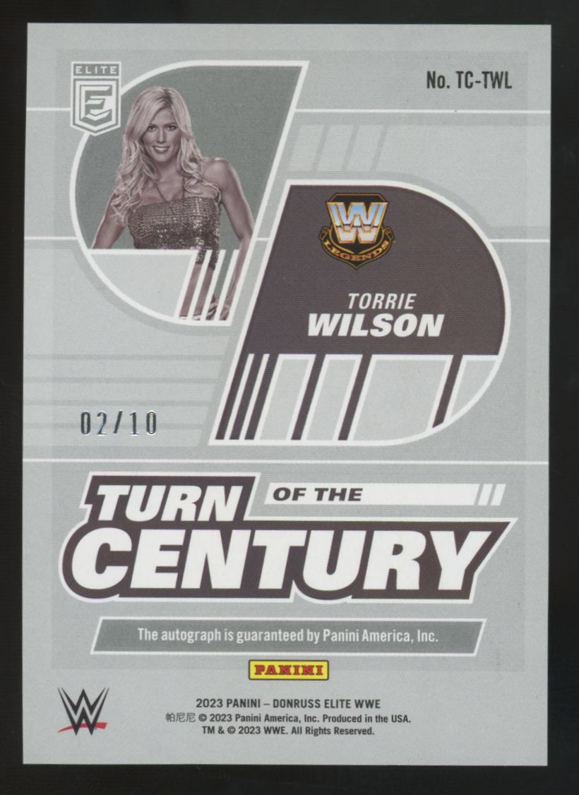 2023 Donruss Elite WWE Torrie Wilson Gold Turn Of The Century Auto /10 #TC-TWL