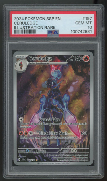 2024 Pokemon Ceruledge Surging Sparks Illustration Rare #197 PSA 10