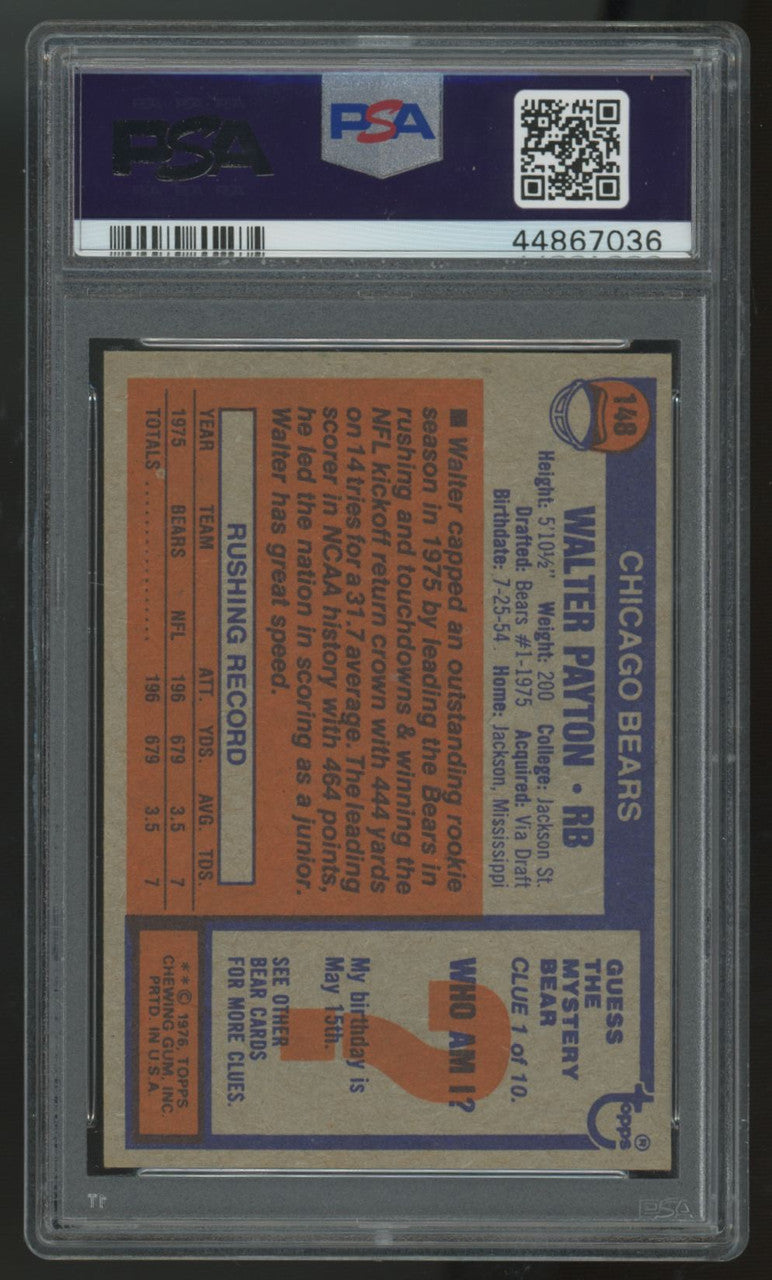 1976 Topps Walter Payton RC #148 PSA 4 *036