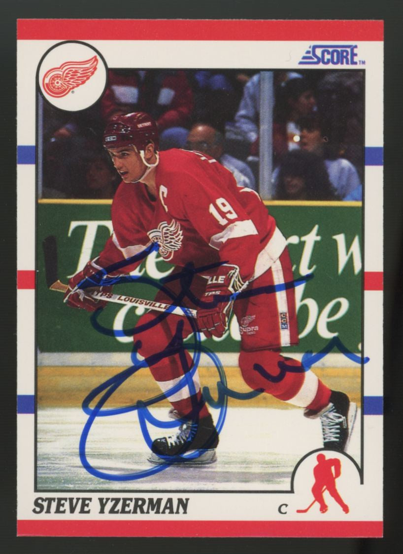 1990-91 Score Steve Yzerman Signed Auto #3 JSA Authentic
