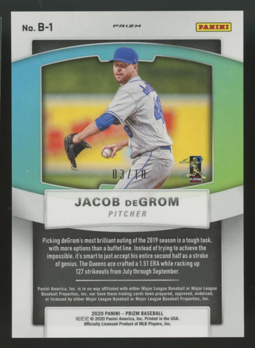 2020 Panini Prizm Jacob DeGrom Brilliance Gold /10 #B-1