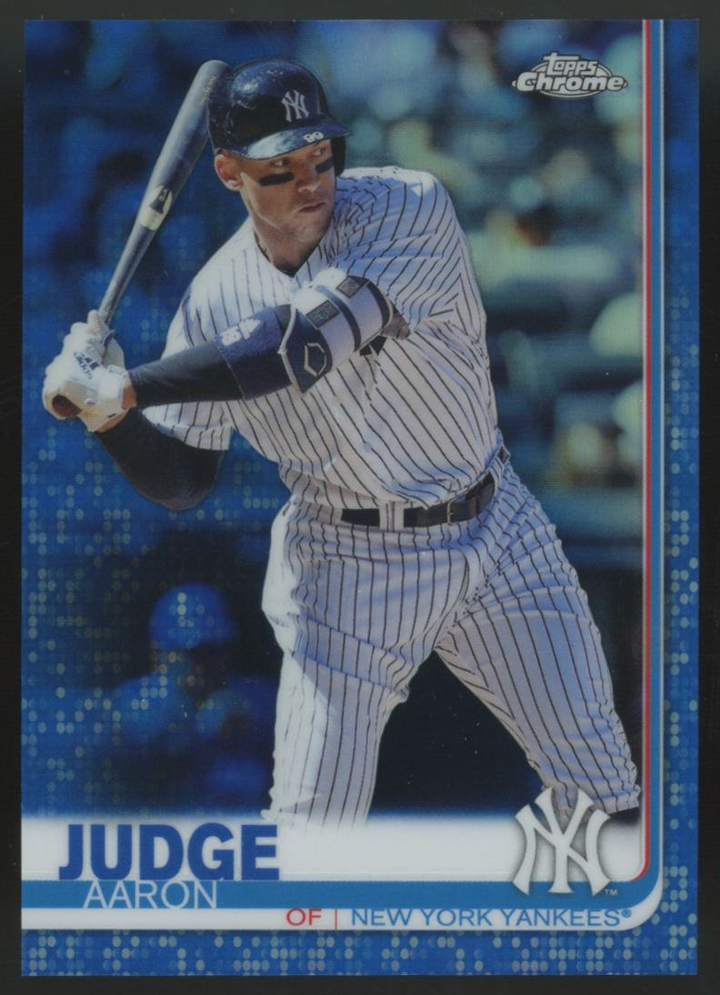2019 Topps Chrome Aaron Judge Blue Refractor /150 #100