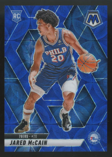 2024-25 Panini Mosaic Jared McCain RC International Blue /35 #228