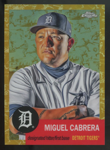 2022 Topps Chrome Platinum Miguel Cabrera Toile Cream/Gold Refractor /50 #389