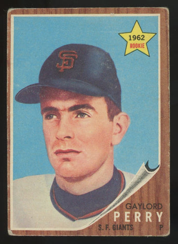 1962 Topps Gaylord Perry RC #199 G/VG