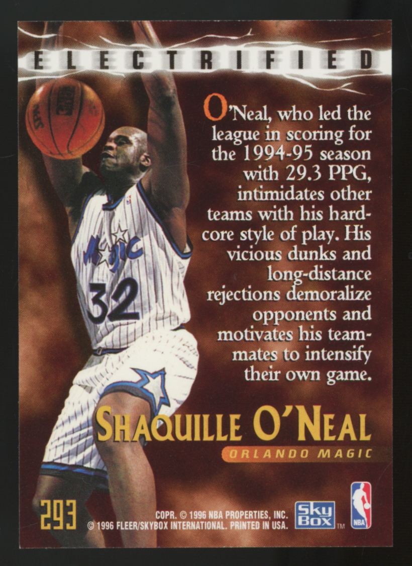 1995-96 Skybox Premium Shaquille O'Neal Electrified #293 NM "N"