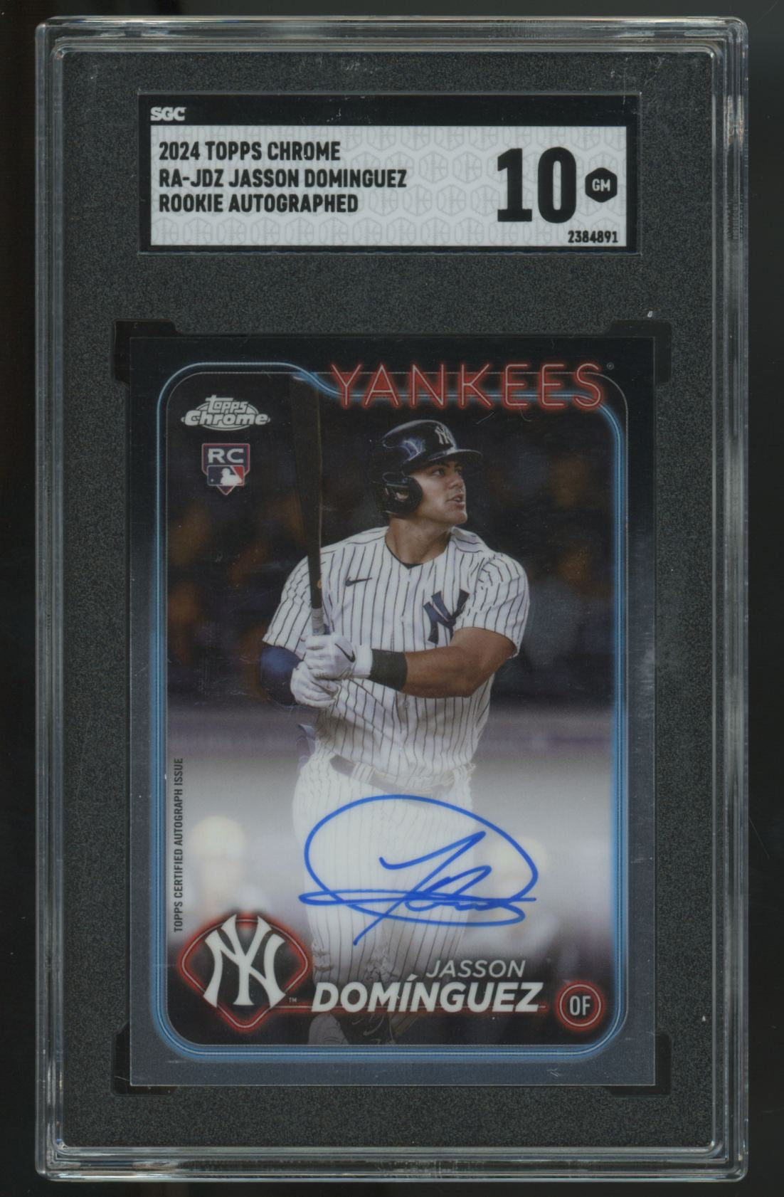 2024 Topps Chrome Jasson Dominguez RC Auto #RA-JDZ SGC 10