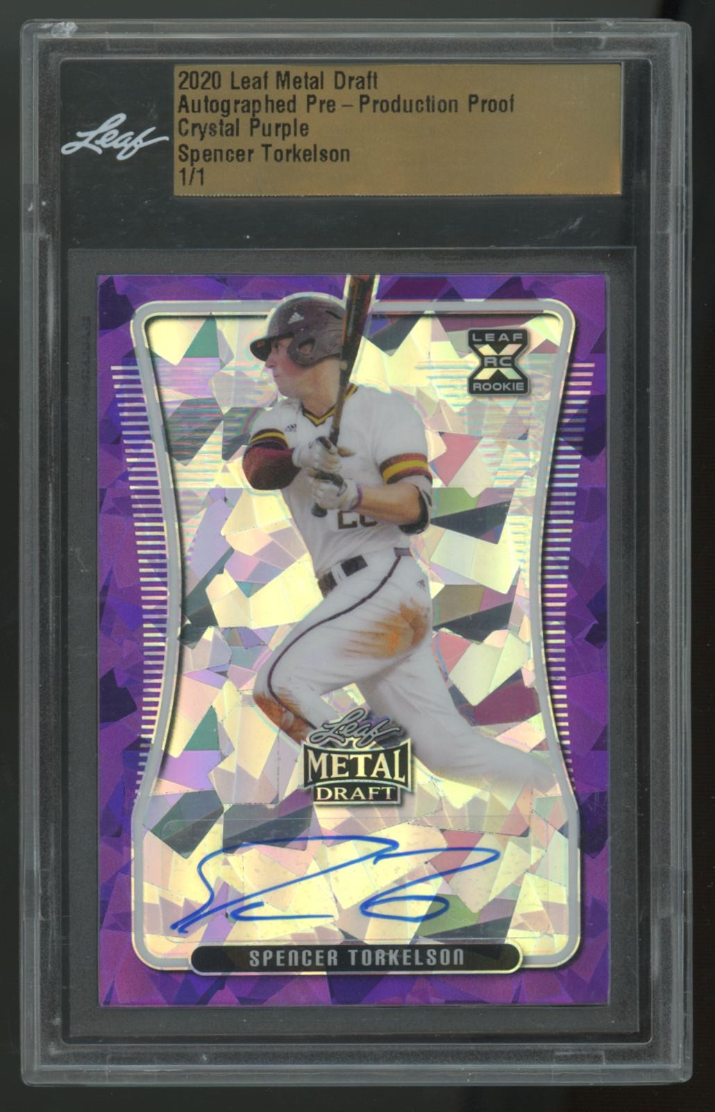 2020 Leaf Metal Draft Spencer Torkelson Proof Crystal Purple Auto 1/1