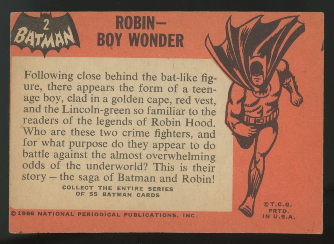 1966 Topps Batman Lot Of 4 Low Grade