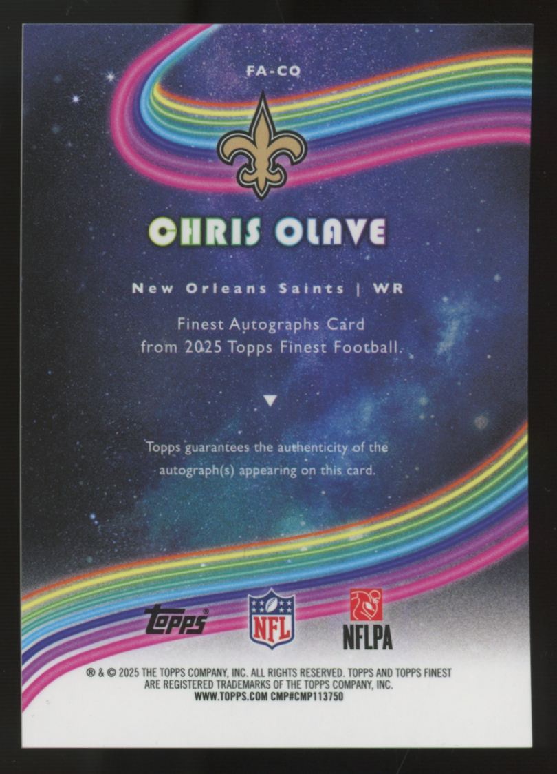 2025 Topps Finest Chris Olave Finest Autographs #FA-CO