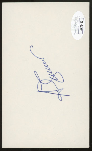 Ted Simmons Signed Autographed Index Card JSA Authentic