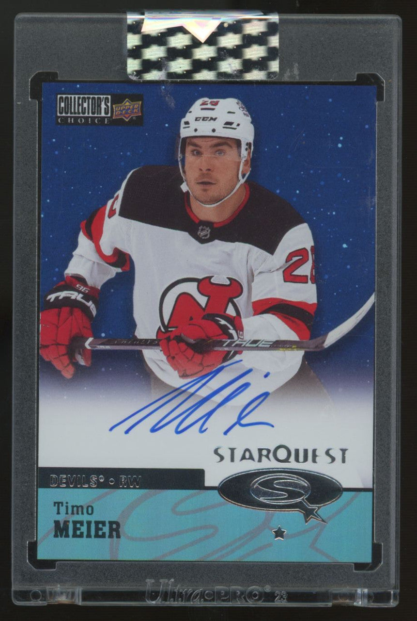 2024-25 UD Clear Cut Timo Meier Collector's Choice Starquest Auto #CSA-TM