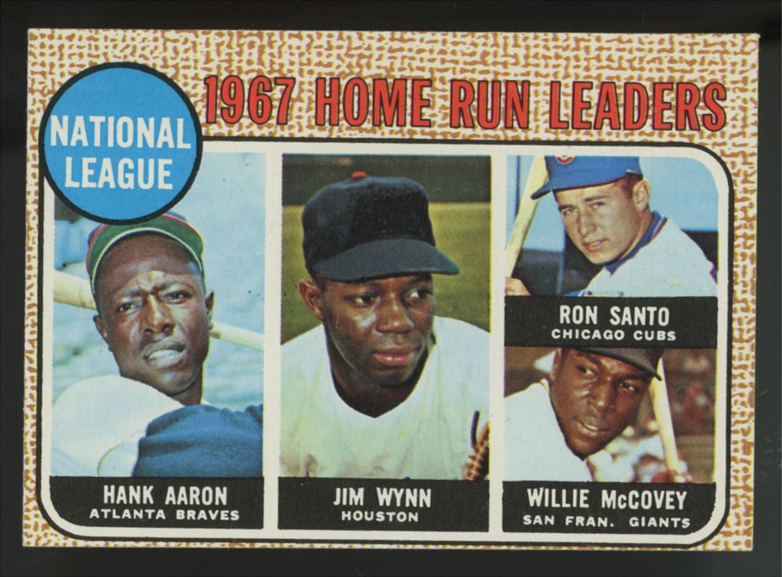 1968 Topps NL HR Leaders Aaron #5 EX