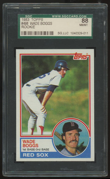 1983 Topps Wade Boggs RC #498 SGC 8