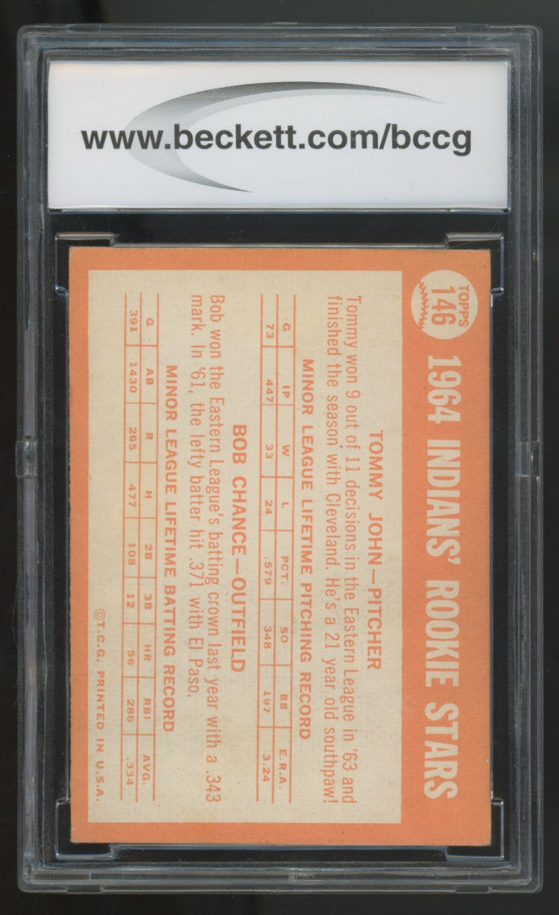 1964 Topps Tommy John RC Rookie Stars #146 BCCG 7