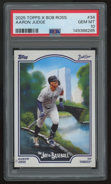 2025 Topps x Bob Ross Aaron Judge #34 PSA 10