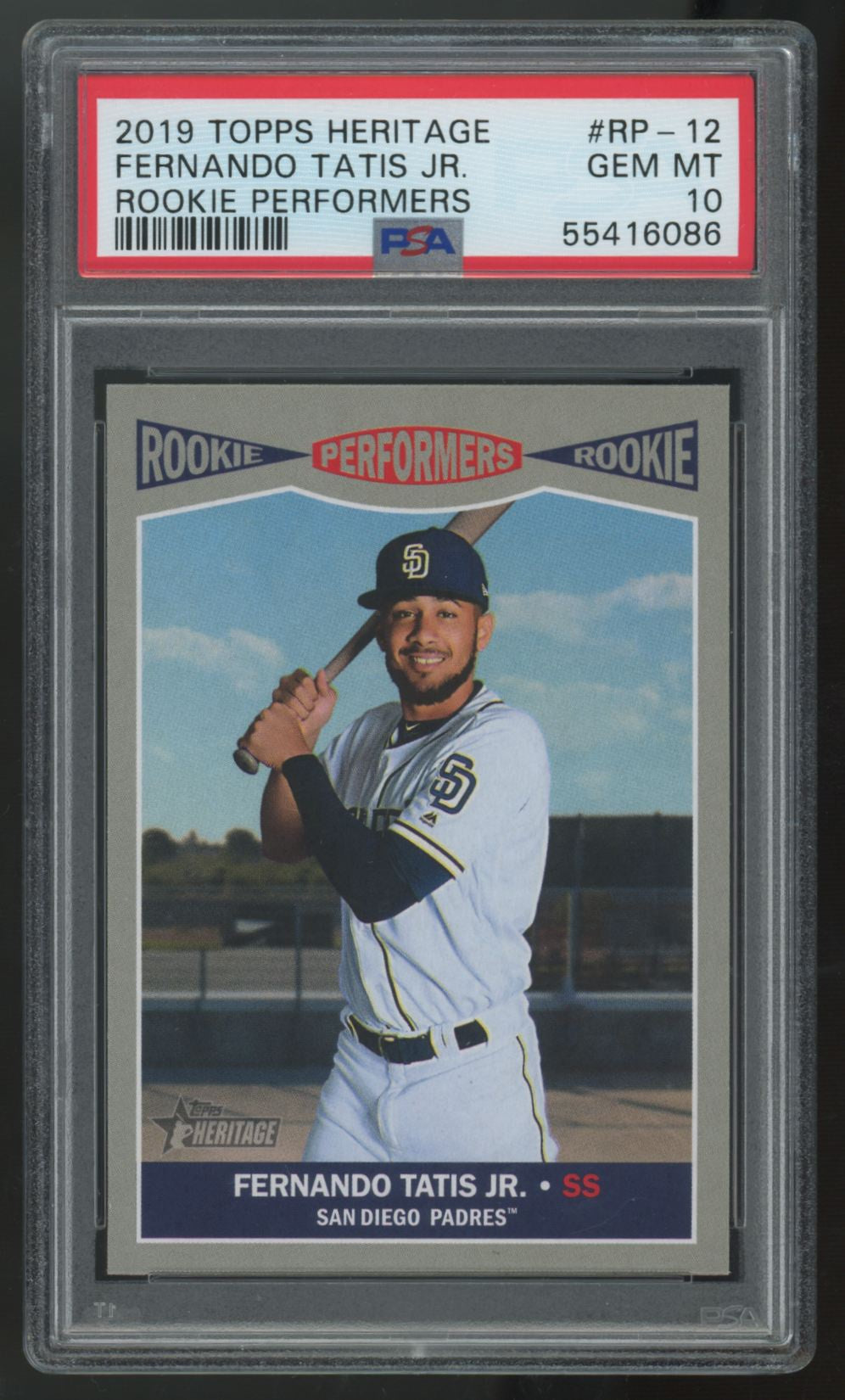 2019 Topps Heritage Fernando Tatis Jr. RC Performers #RP-12 PSA 10
