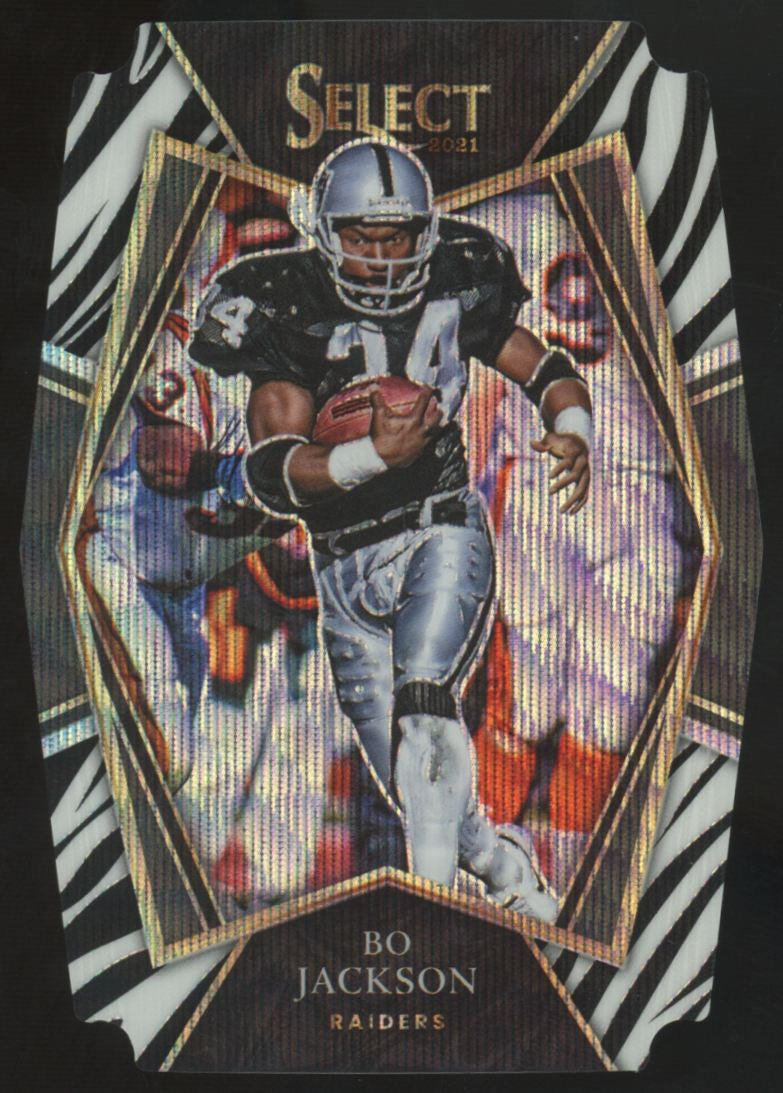 2021 Panini Select Bo Jackson Premier Level Zebra Die-Cut SSP #139