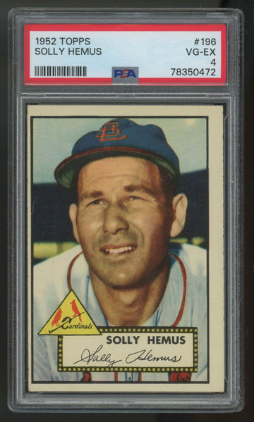 1952 Topps Solly Hemus #196 PSA 4