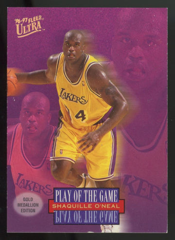 1996-97 Fleer Ultra Shaquille O'Neal Play of the Game Gold Medallion #G-296