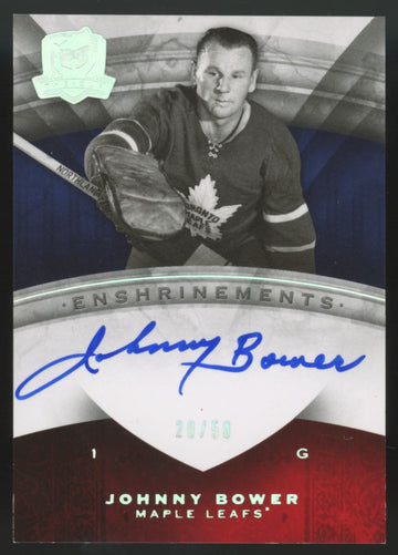 2008-09 Upper Deck The Cup Johnny Bower Enshrinements Auto /50 #CE-JO
