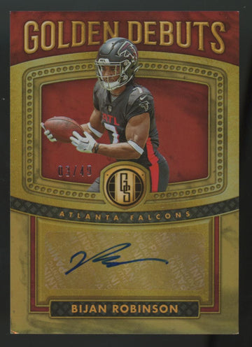 2023 Panini Gold Standard Bijan Robinson RC Golden Debuts Auto /49 #GD-4