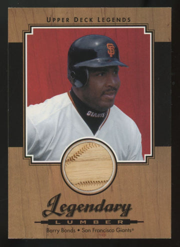 2001 Upper Deck Legends Barry Bonds Legendary Lumber Bat Relic #L-BB