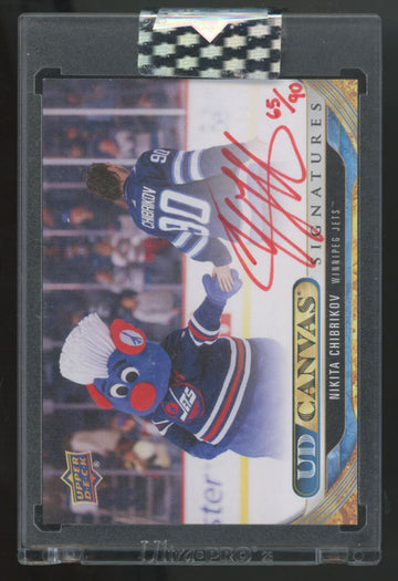 2024-25 Upper Deck Clear Cut Nikita Chibrikov Canvas Red Ink Auto /90 #CS-NC