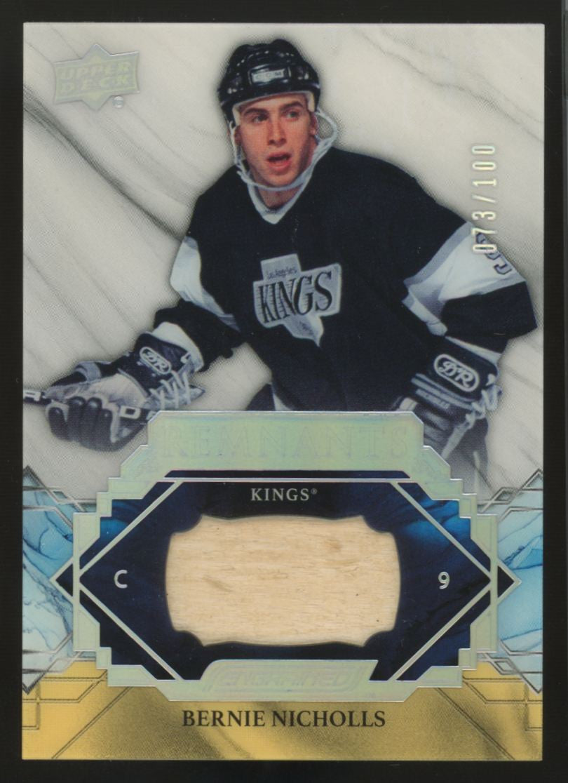 2019-20 Upper Deck Engrained Bernie Nicholls Remnants Relic /100 #R-BN