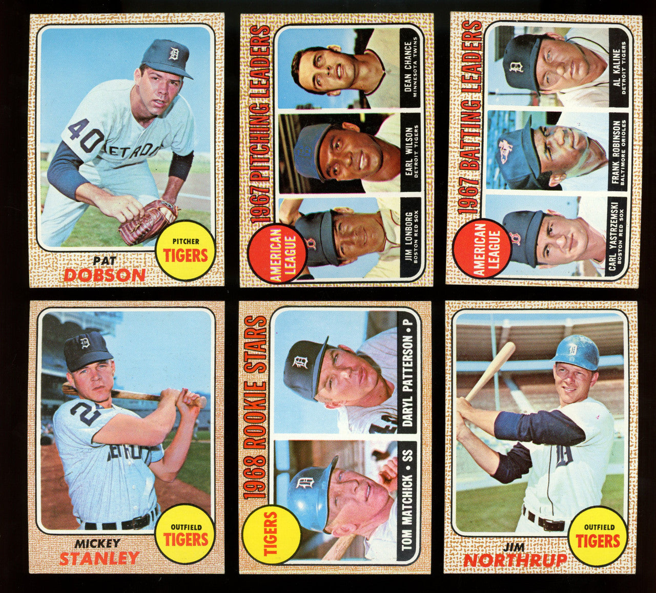 1968 Topps Detroit Tigers Team Set (28) NM/MT Condition