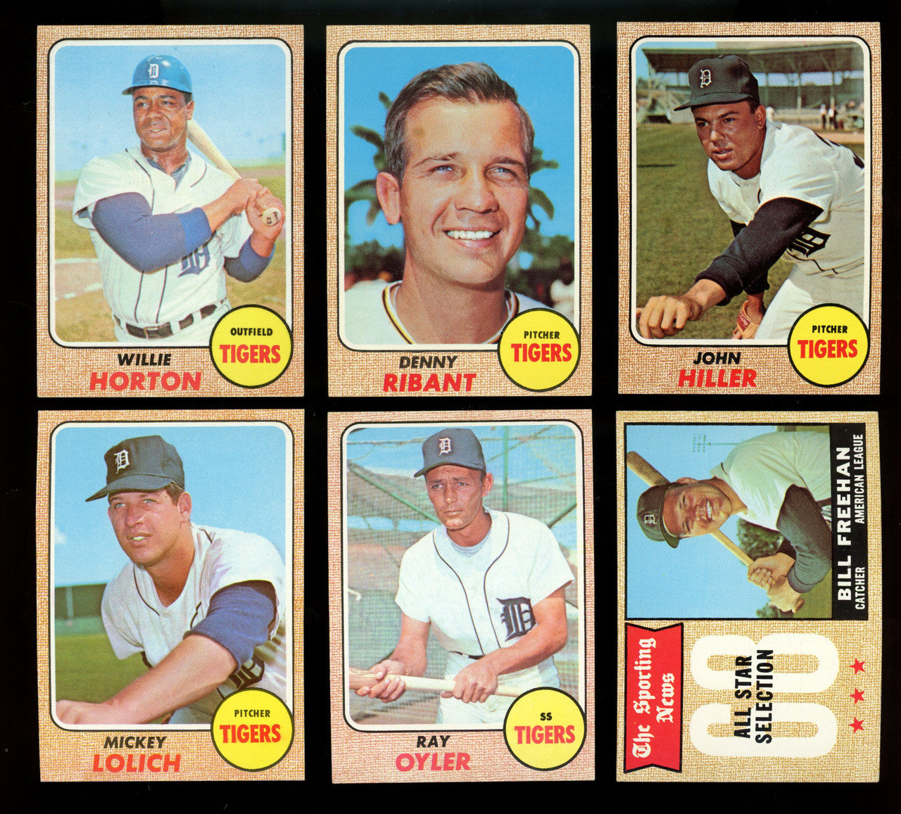 1968 Topps Detroit Tigers Team Set (28) NM/MT Condition