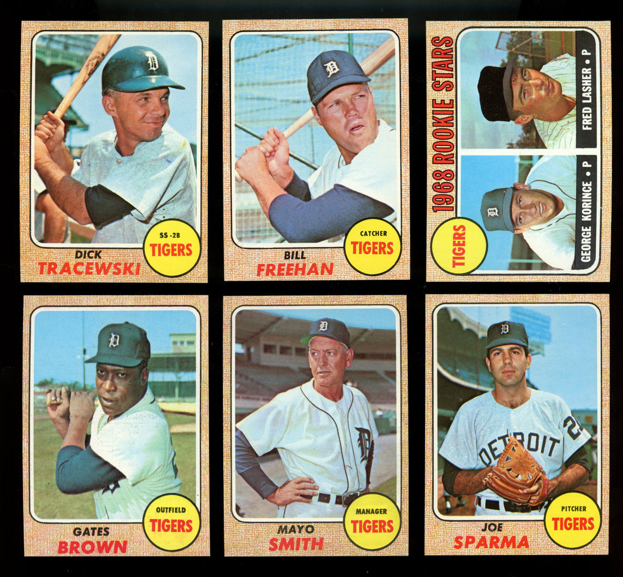 1968 Topps Detroit Tigers Team Set (28) NM/MT Condition
