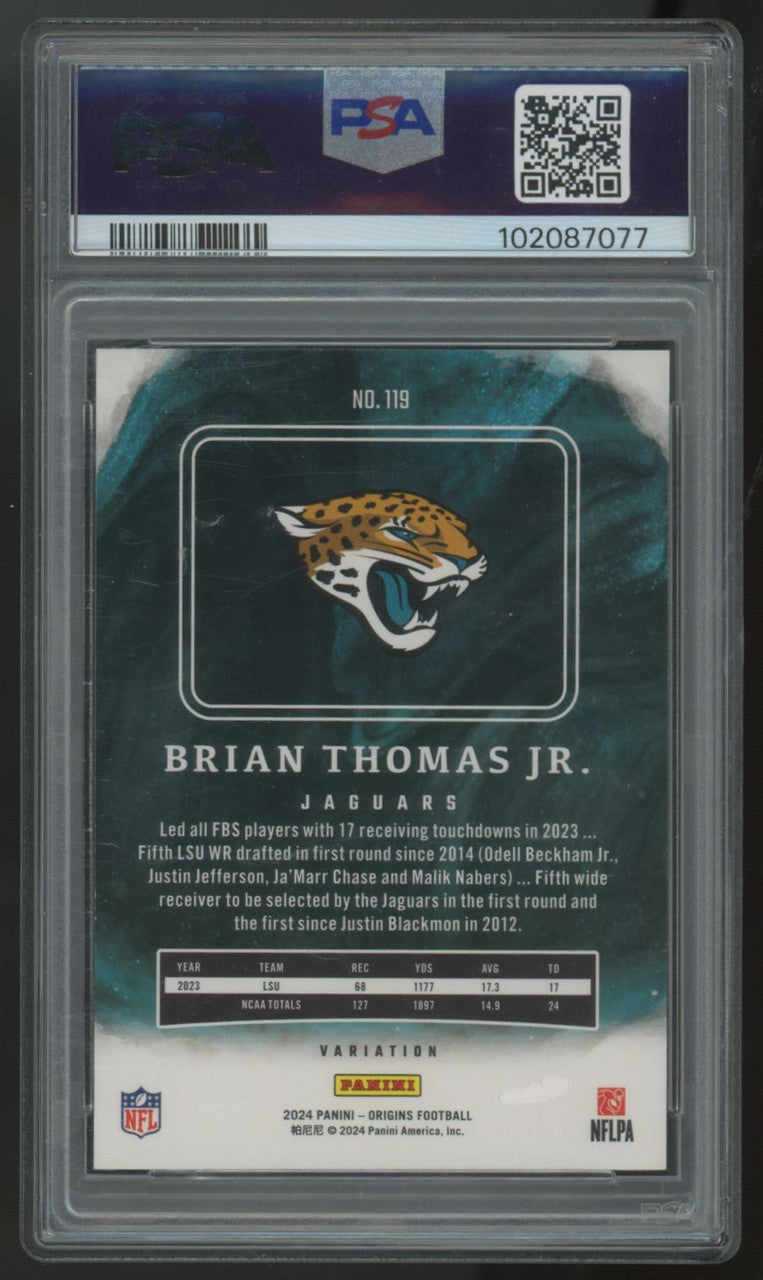 2024 Panini Origins Brian Thomas Jr. RC Variation #119 PSA 9