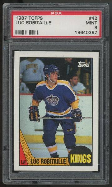 1987-88 Topps Luc Robitaille RC #42 PSA 9