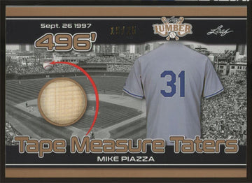 2021 Leaf Lumber Mike Piazza Tape Measure Taters /25 Game Used Bat Relic #TMT-08