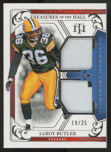2025 Panini National Treasures LeRoy Butler Treasures Of The Hall Dual Patch /25