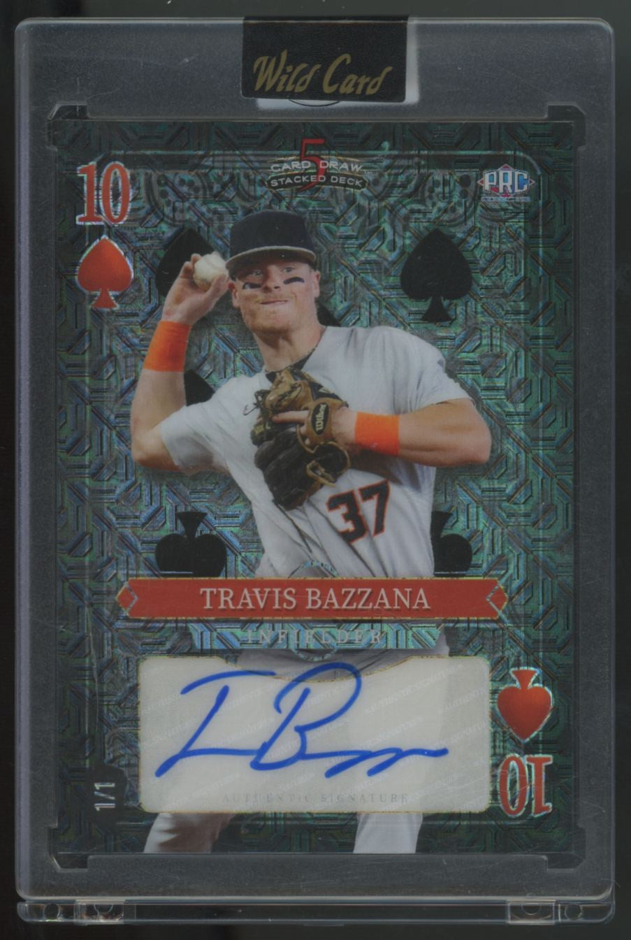 2024 Wild Card 5 Card Draw Travis Bazzana RC 10 Of Diamonds Auto 1/1 #SDHS-TBA