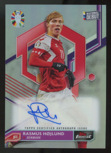 2023-24 Topps Finest Road To UEFA Rasmus Hojlund Debut Auto #BCA-RH