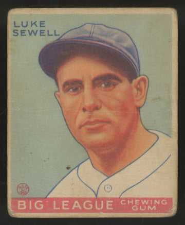 1933 Goudey Luke Sewell #163 G/VG