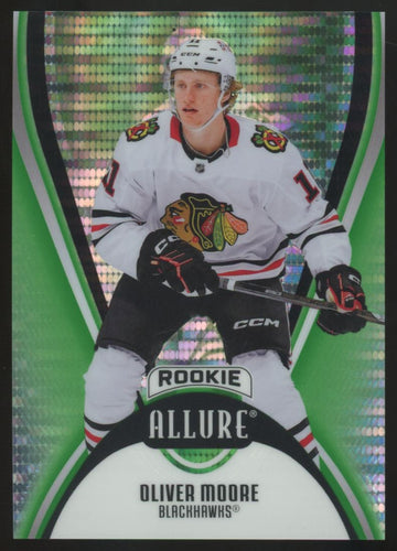 2025-26 Upper Deck Allure Oliver Moore RC Green Quartz /99 #133