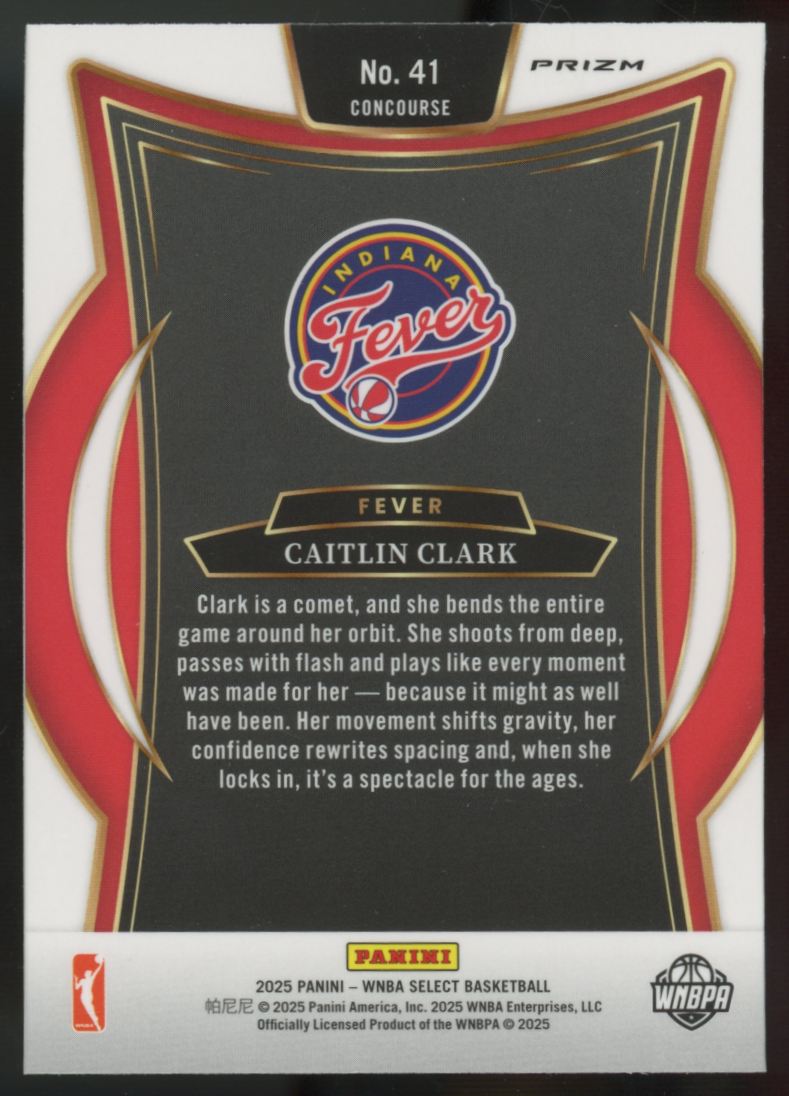 2025 Panini Select WNBA Caitlin Clark Concourse Green Ice Prizm #41