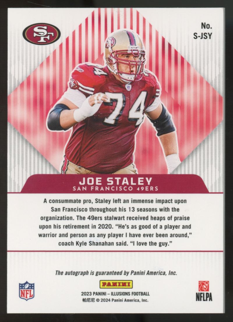 2023 Panini Illusions Joe Staley Superlatives Auto #S-JSY