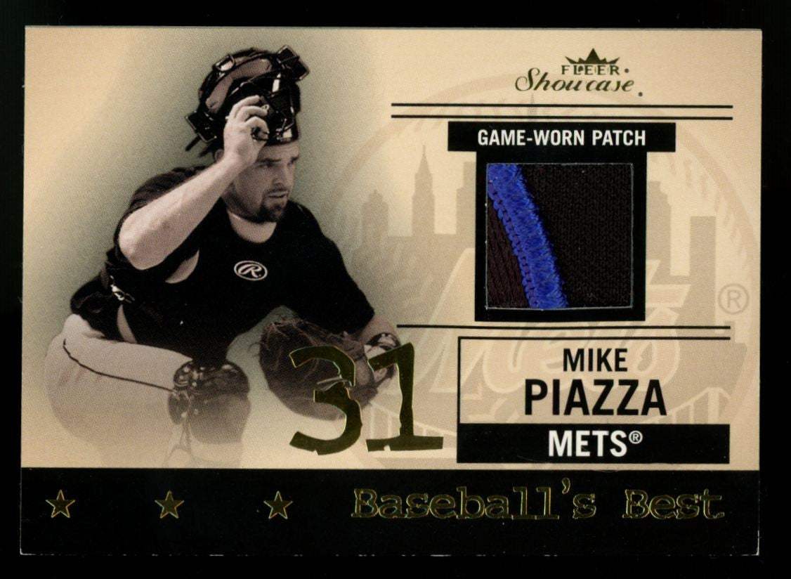 2004 Fleer Showcase Mike Piazza Baseball's Best Gold Patch /50 #BBP/MP2