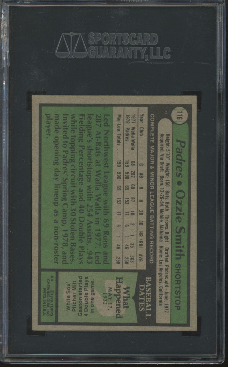 1979 Topps Ozzie Smith RC #116 SGC 5.5 *002