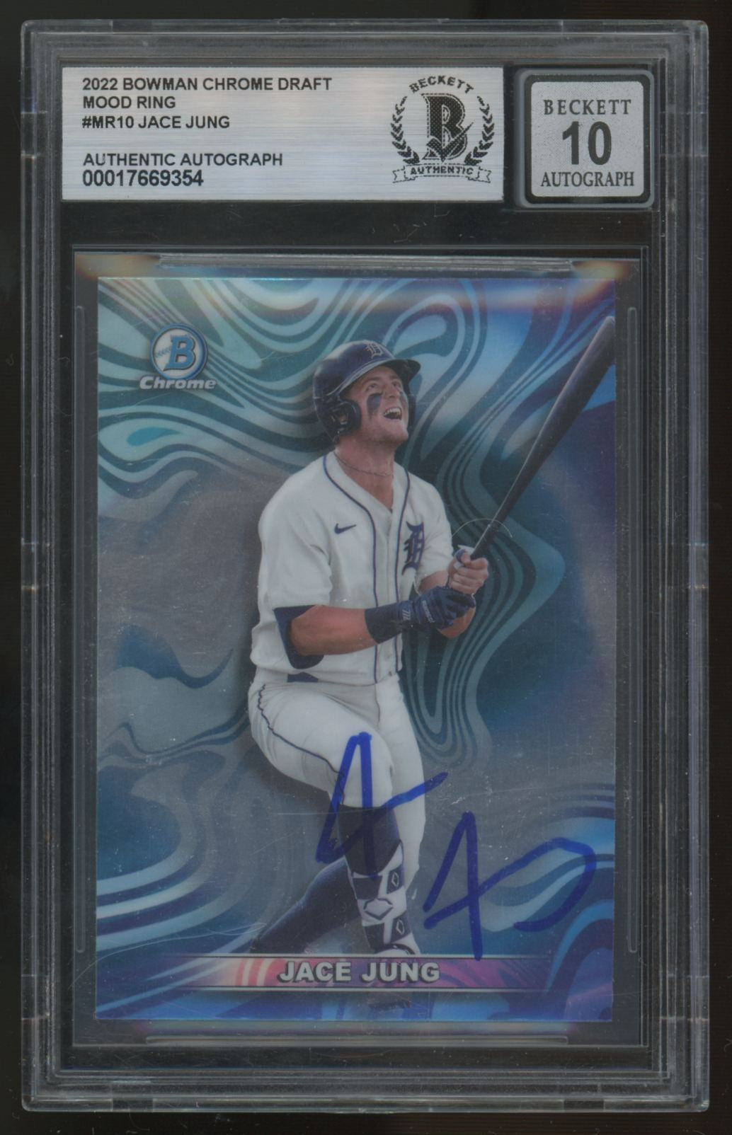 2022 Bowman Chrome Draft Jace Jung Mood Ring Signed Auto #MR-10 BGS Auto 10