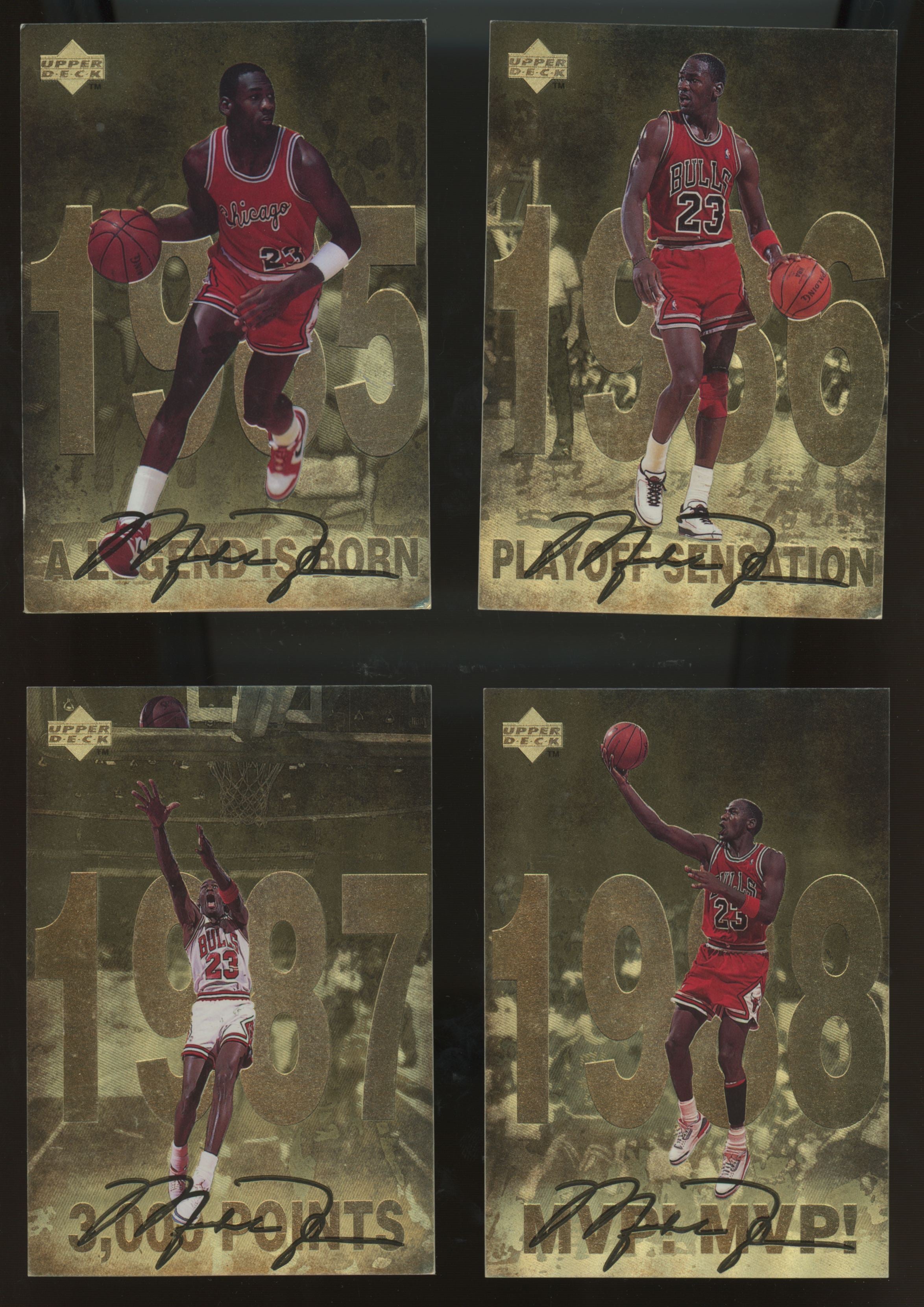 1997-98 Upper Deck Michael Jordan Gold Jumbo 12-Card Set