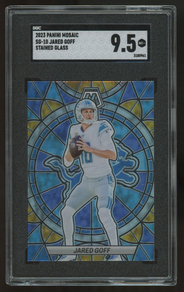 2023 Panini Mosaic Jared Goff Stained Glass Prizm SSP #SG-10 SGC 9.5