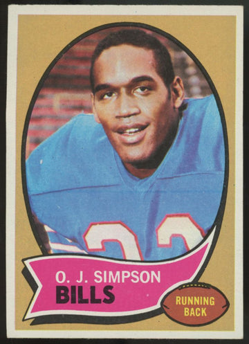 1970 Topps O.J. Simpson RC #90 G/VG (Wrinkles) "A"