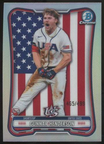 2026 Bowman Chrome Gunnar Henderson World Baseball Classic /499 #WBC-60